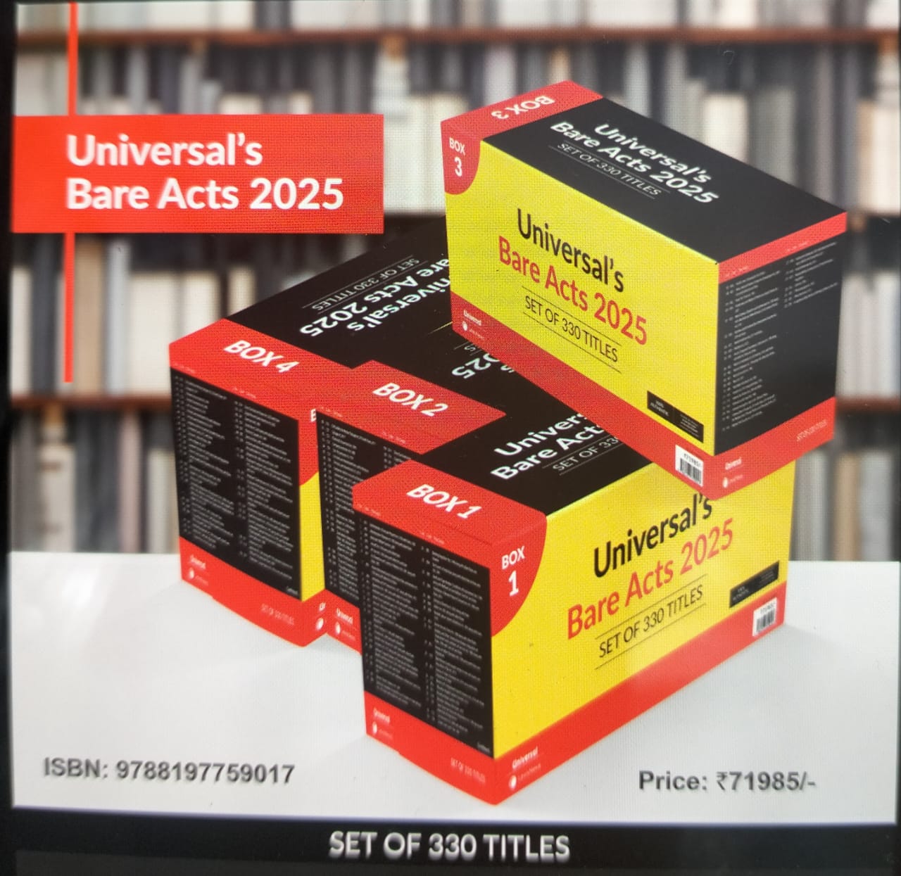 Universal’s Bare Acts 2025 – Set of 330 titles